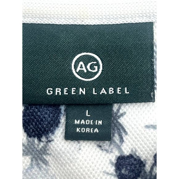 AG Mens Green Label Parkway Performance Regular Fit Polo Shirt Size L Floral - Picture 7 of 10